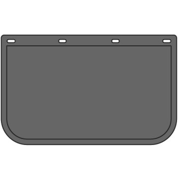 Mudflap - 24" Wide x 15" High - Plain Black